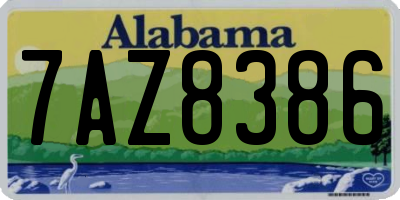 AL license plate 7AZ8386