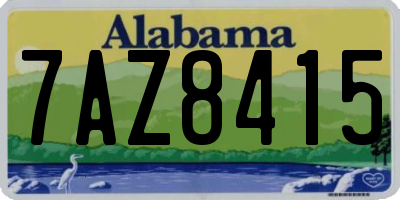 AL license plate 7AZ8415