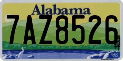 AL license plate 7AZ8526