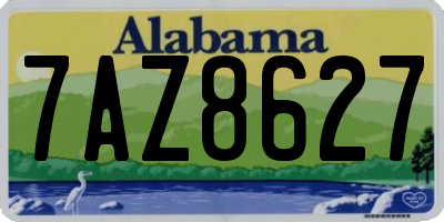 AL license plate 7AZ8627
