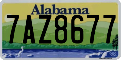 AL license plate 7AZ8677