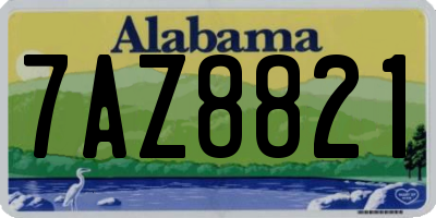 AL license plate 7AZ8821
