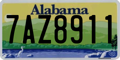AL license plate 7AZ8911