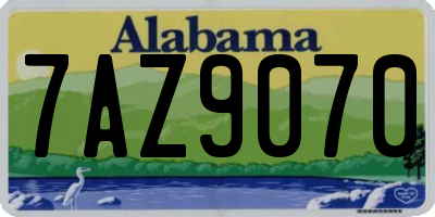 AL license plate 7AZ9070