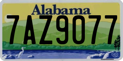 AL license plate 7AZ9077