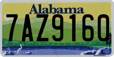 AL license plate 7AZ9160