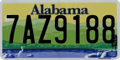 AL license plate 7AZ9188