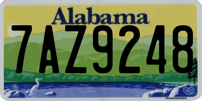 AL license plate 7AZ9248