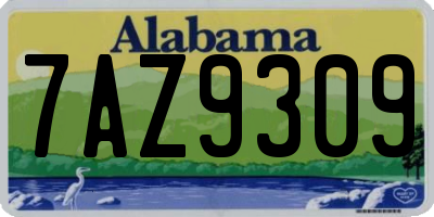 AL license plate 7AZ9309