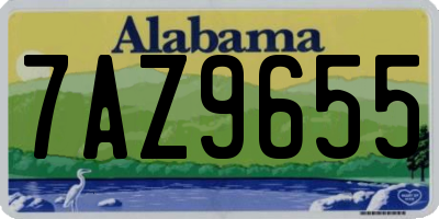 AL license plate 7AZ9655