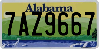 AL license plate 7AZ9667