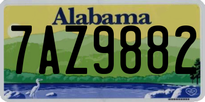 AL license plate 7AZ9882