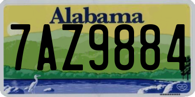AL license plate 7AZ9884