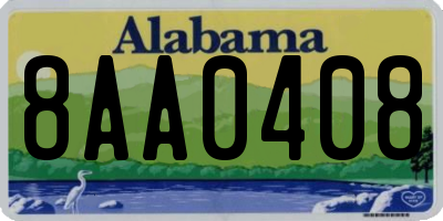 AL license plate 8AA0408
