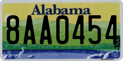 AL license plate 8AA0454