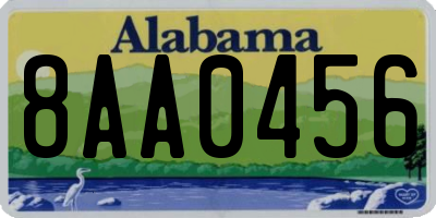 AL license plate 8AA0456