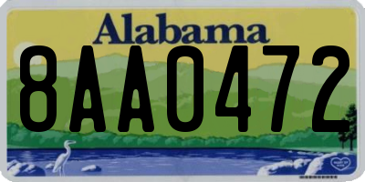 AL license plate 8AA0472