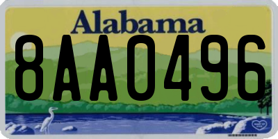 AL license plate 8AA0496