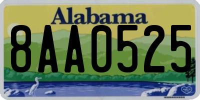 AL license plate 8AA0525