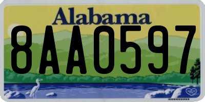 AL license plate 8AA0597