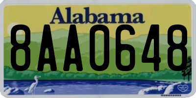 AL license plate 8AA0648