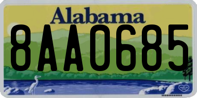 AL license plate 8AA0685
