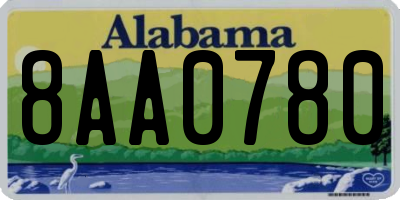 AL license plate 8AA0780