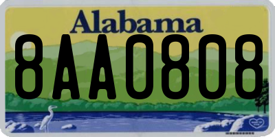 AL license plate 8AA0808