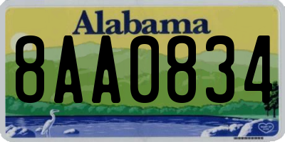 AL license plate 8AA0834