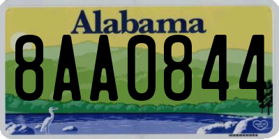 AL license plate 8AA0844