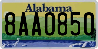 AL license plate 8AA0850