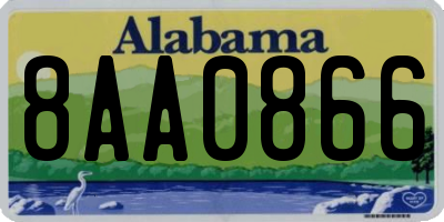 AL license plate 8AA0866