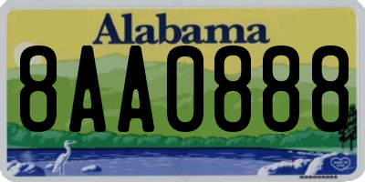 AL license plate 8AA0888