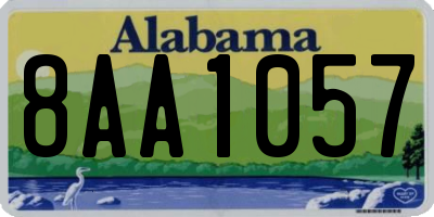 AL license plate 8AA1057