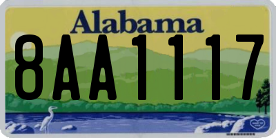 AL license plate 8AA1117
