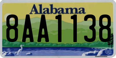 AL license plate 8AA1138