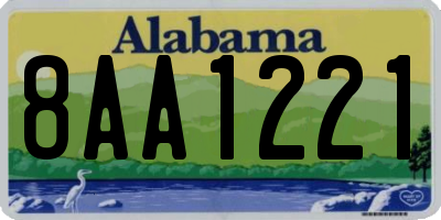 AL license plate 8AA1221