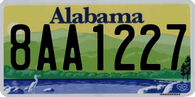 AL license plate 8AA1227
