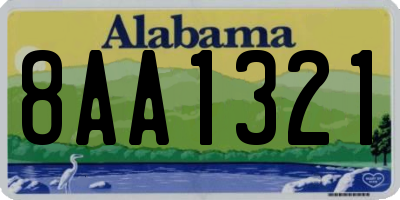 AL license plate 8AA1321
