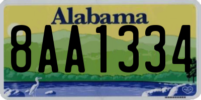 AL license plate 8AA1334