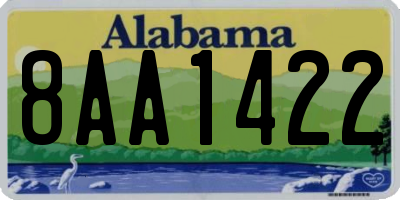 AL license plate 8AA1422