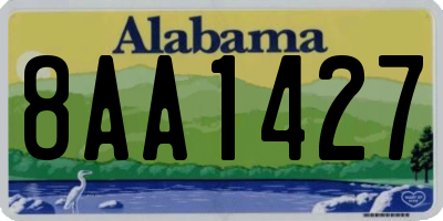 AL license plate 8AA1427