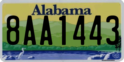 AL license plate 8AA1443