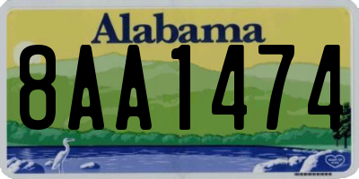 AL license plate 8AA1474