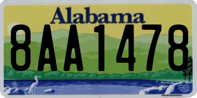 AL license plate 8AA1478