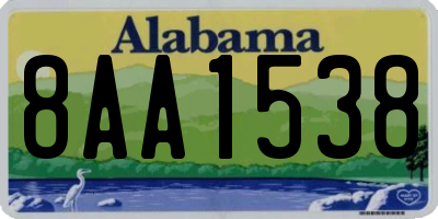 AL license plate 8AA1538