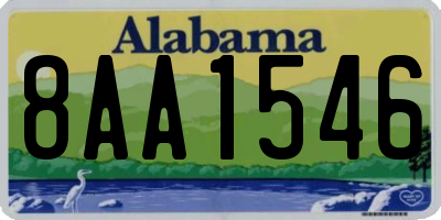 AL license plate 8AA1546