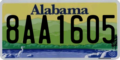 AL license plate 8AA1605