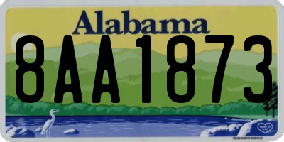 AL license plate 8AA1873
