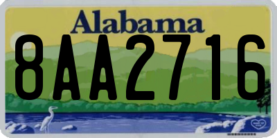 AL license plate 8AA2716